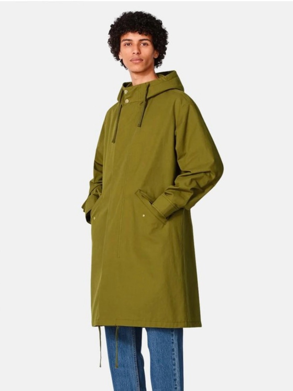 A.P.C. Ludo Khaki Green Cotton Military Hooded Parka Men’s XL